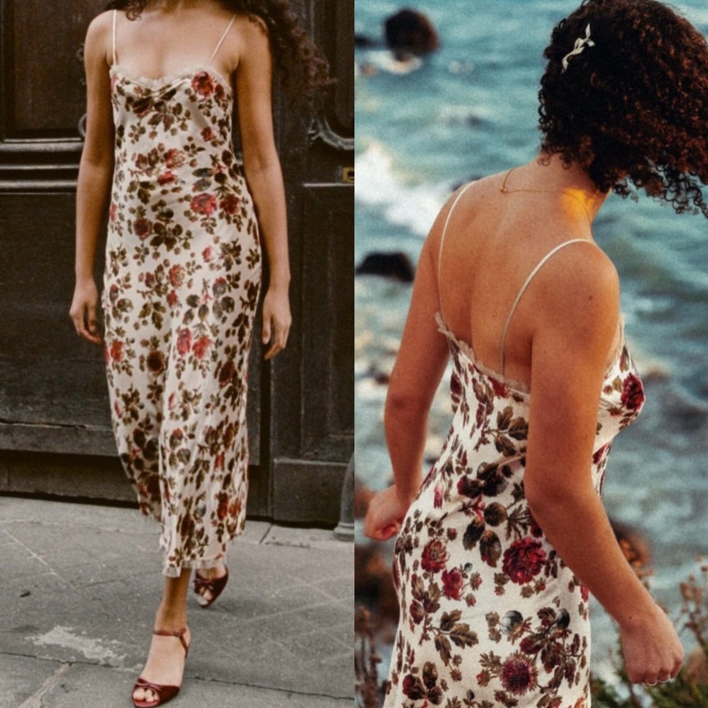 NWT DOEN Calsi Dress Primrose Garden Floral Print In Size Small